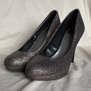 Fergalicious Glitter Black Heels